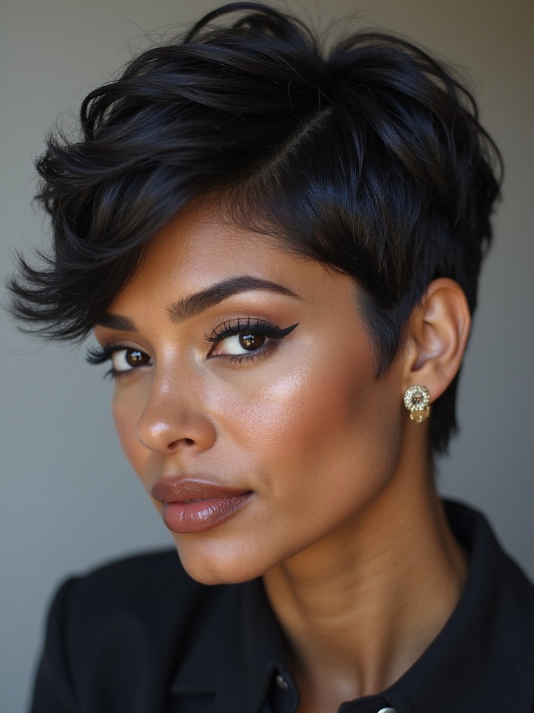 jewel toned glossy textured waves