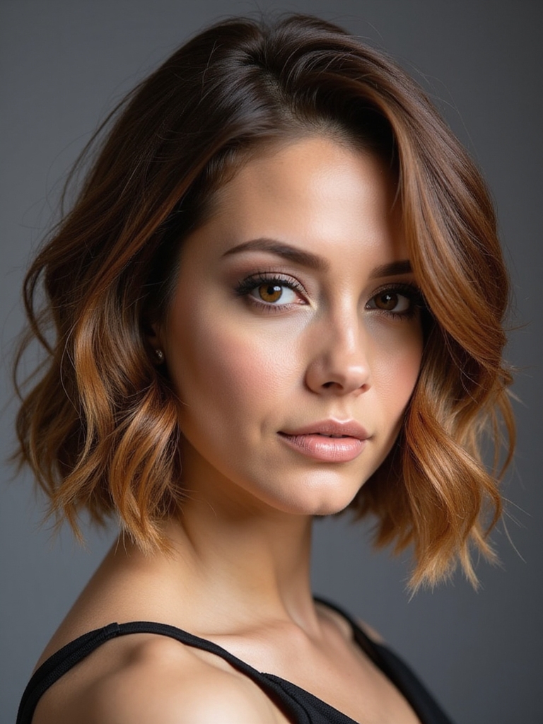 layered bobs by face shape