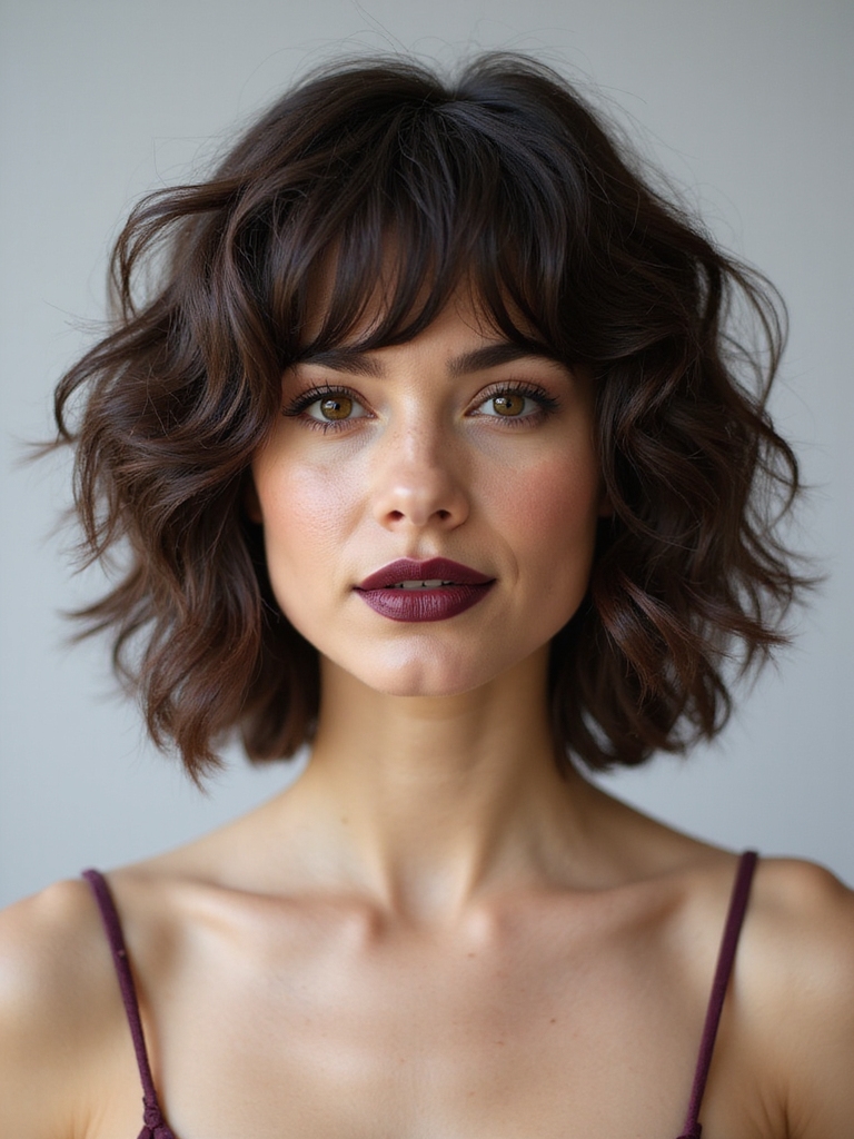 layered curly shag care