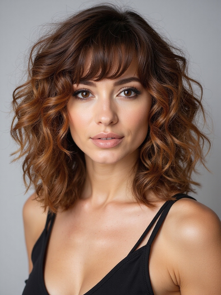 layered cut enhances curls