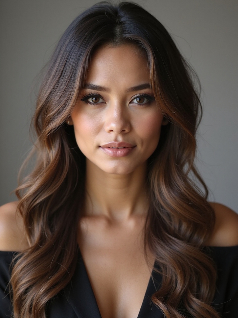 layered flowing textured mullet