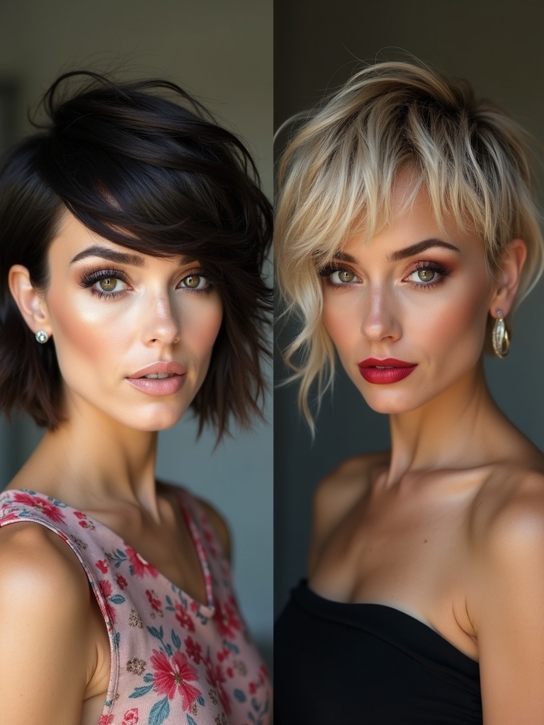 layered haircut dramatic transformation