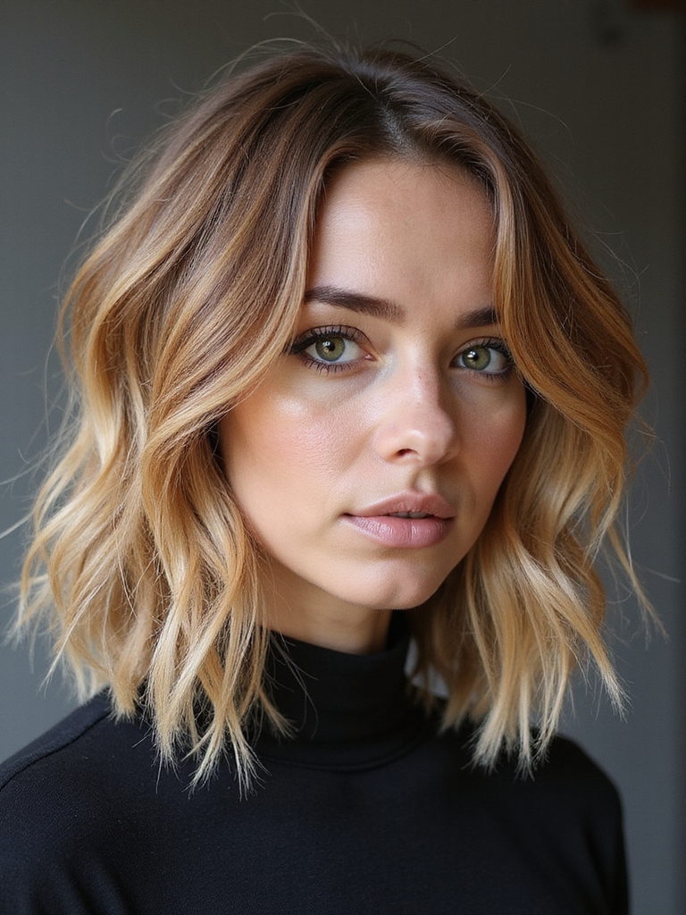 layered shag enhances natural waves
