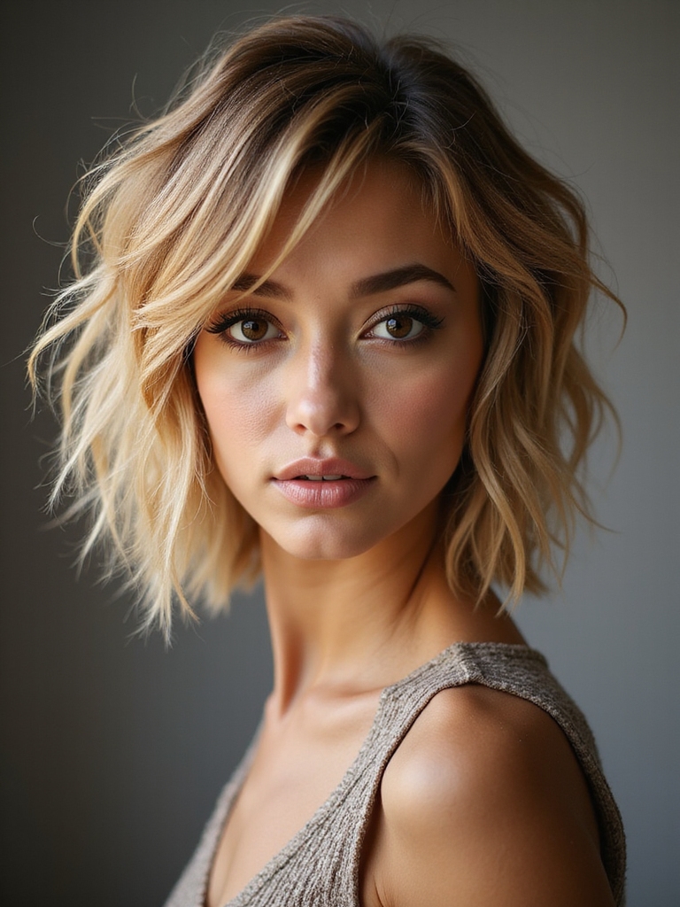 layered shag with dimensional highlights