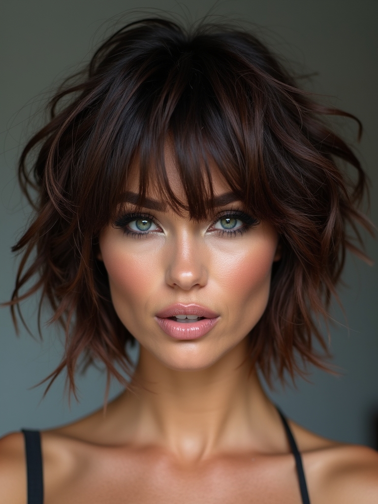 layered shaggy bob styles