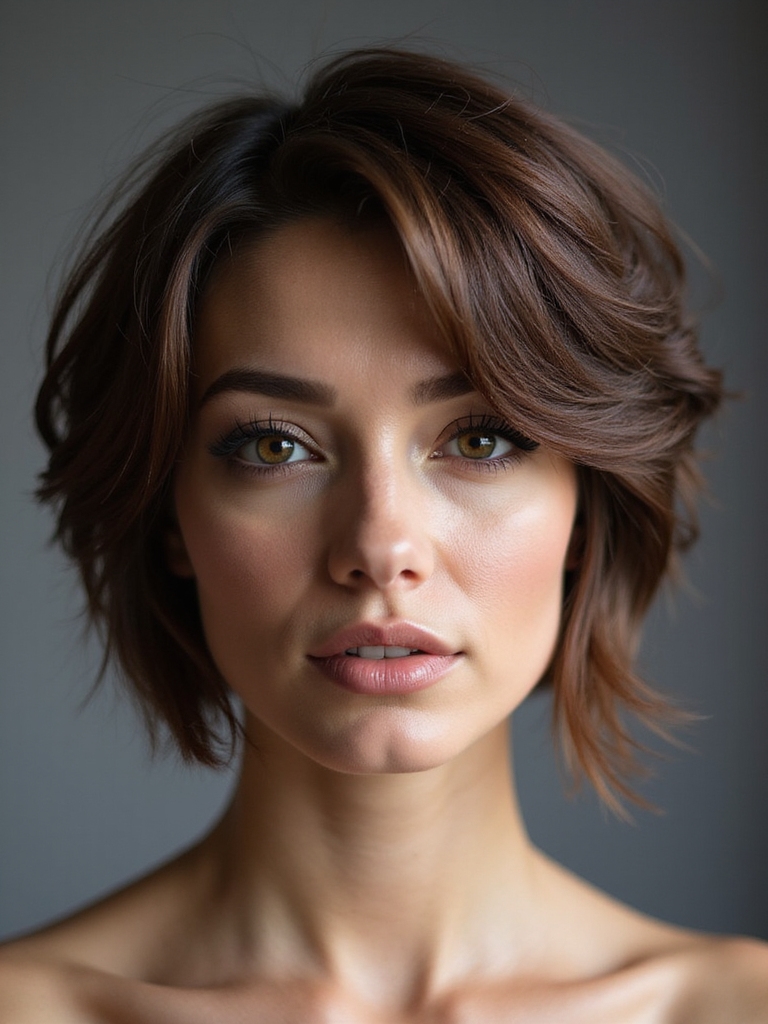 layered tapered volumized bob