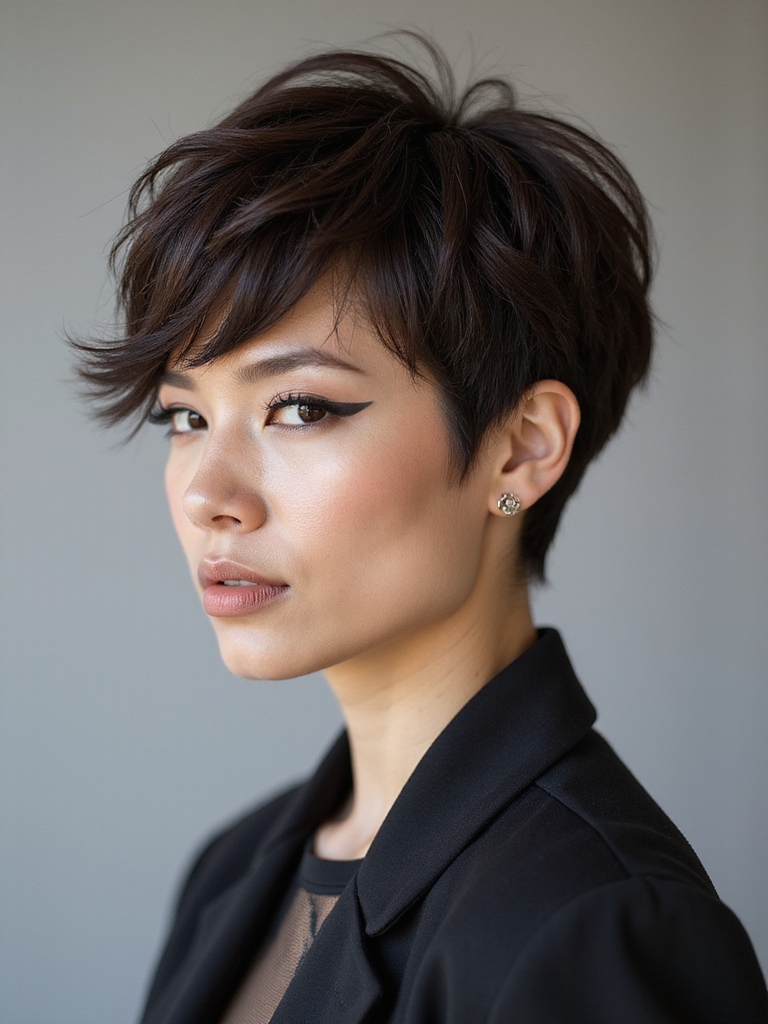 layered texture for thick hair