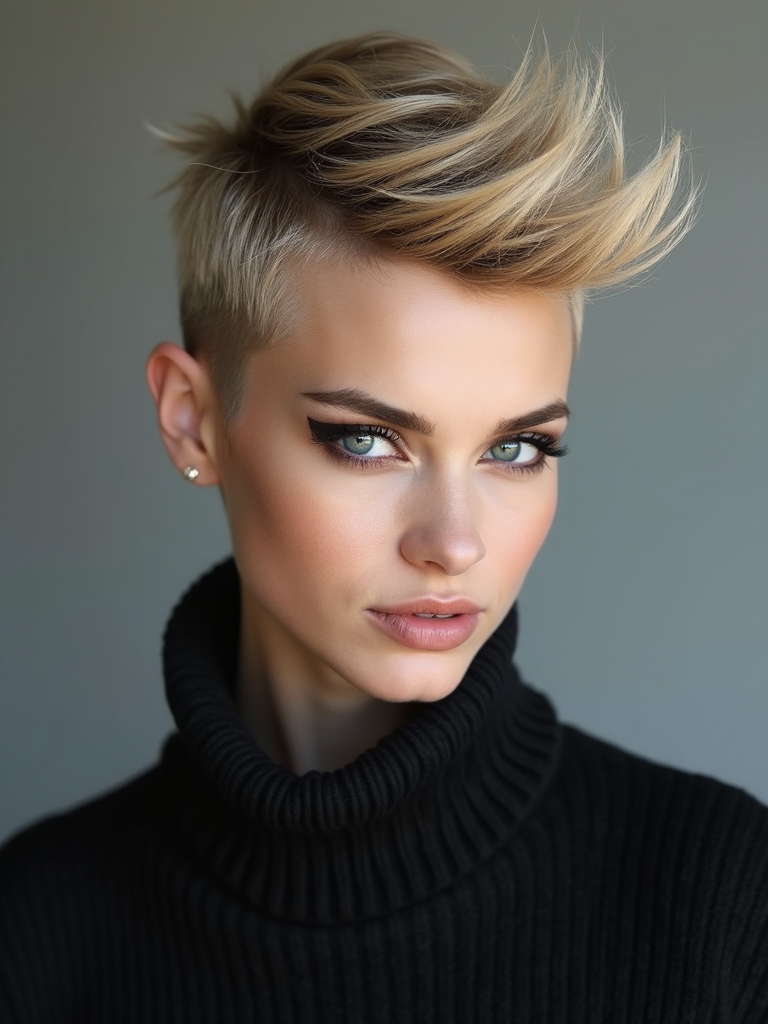 layered textured asymmetrical pixie
