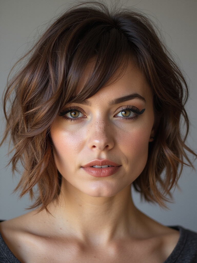 layered textured versatile shag