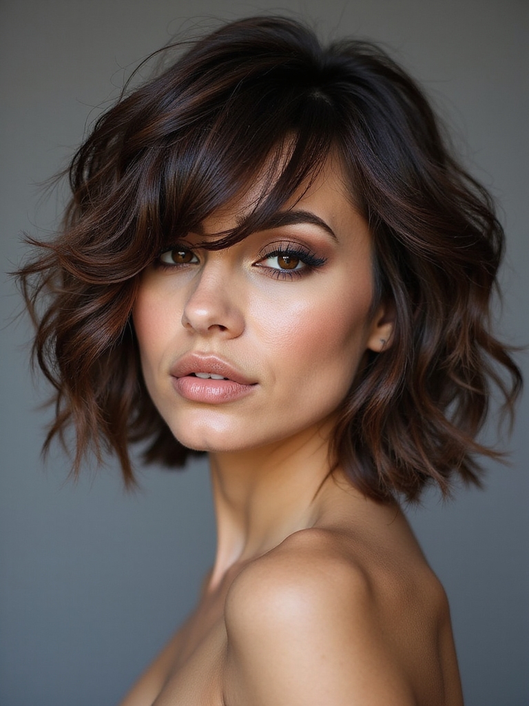 layered textured wolf cut