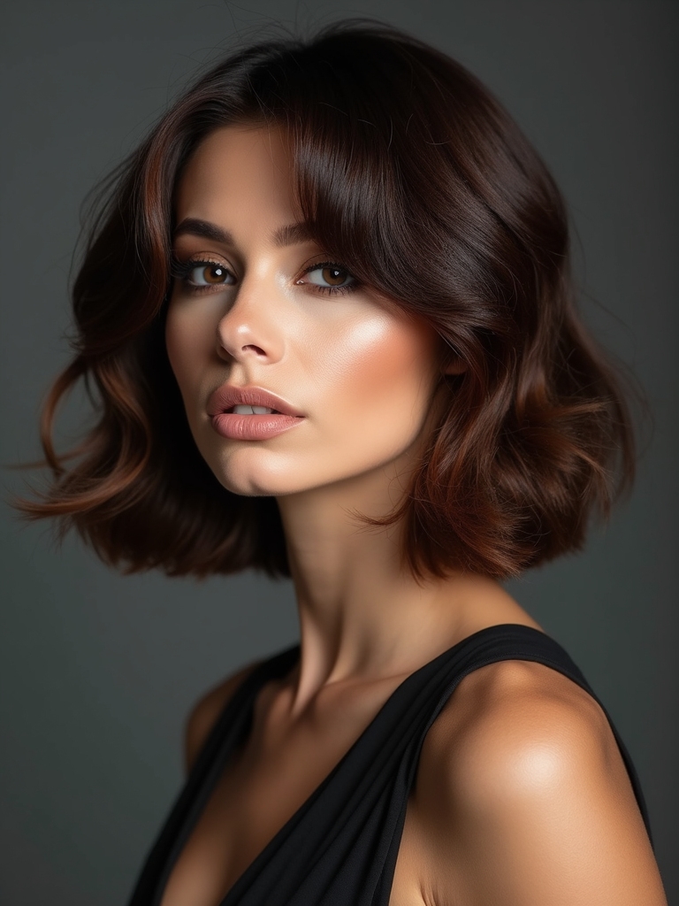 long layered blunt hemline