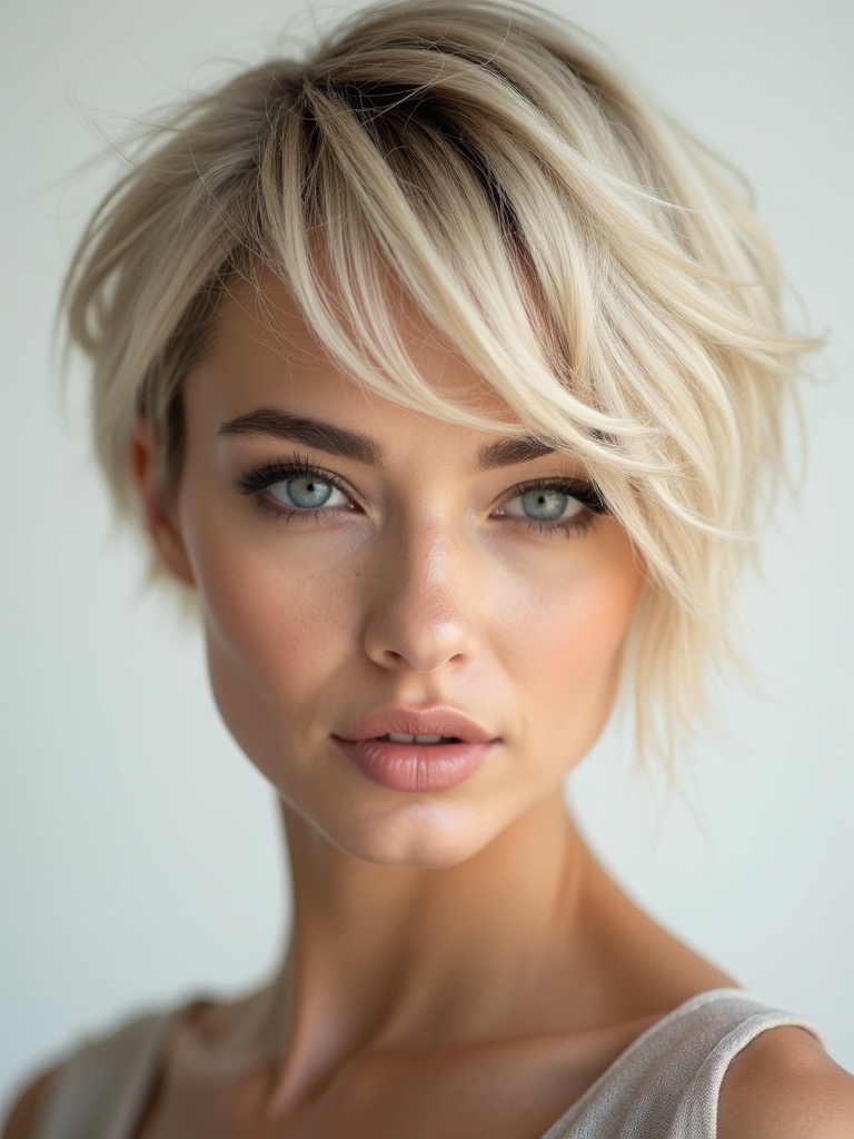 long pixie with bangs