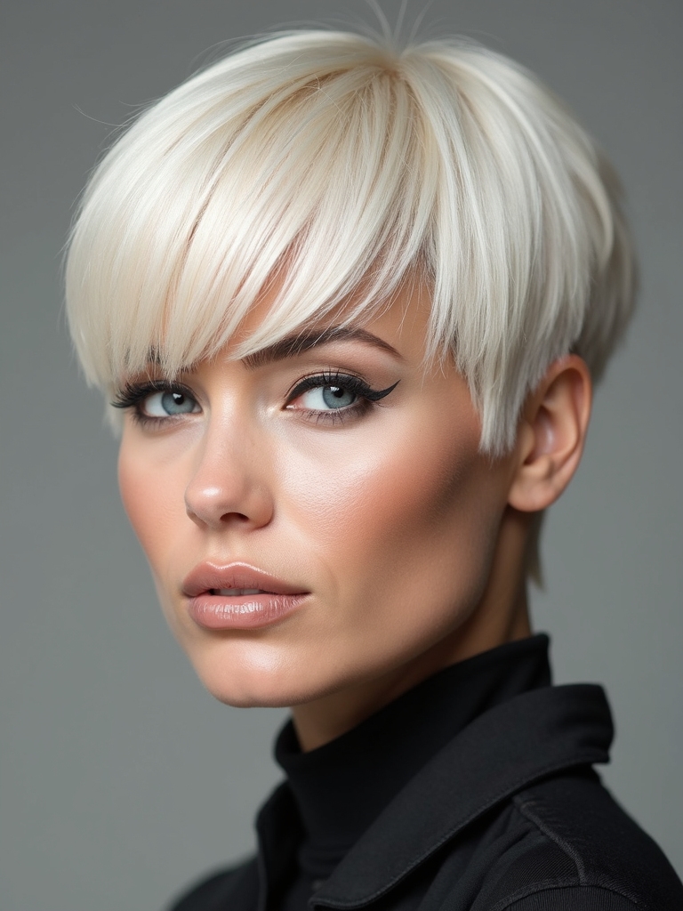 longer pixie with bangs