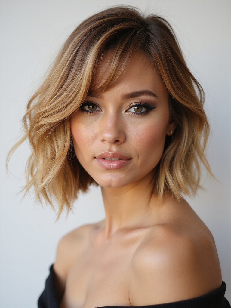 low maintenance shaggy bob