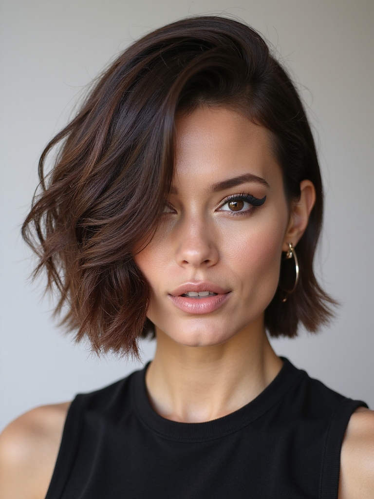maintain polished asymmetrical bob