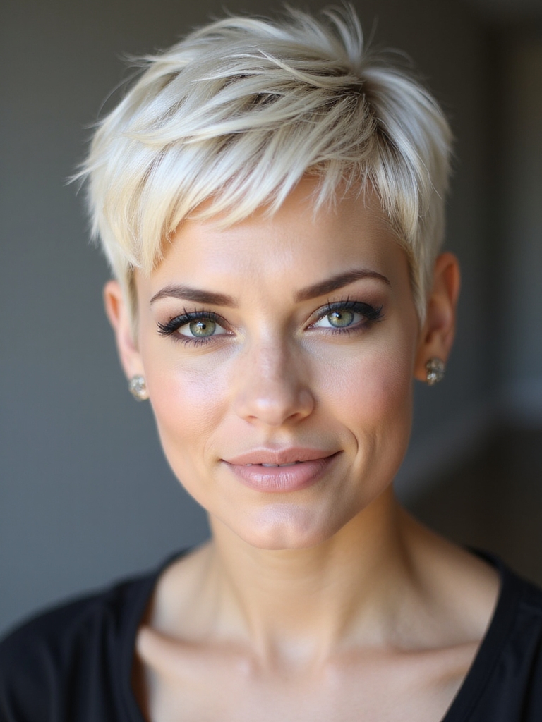 maintain textured pixie with trims