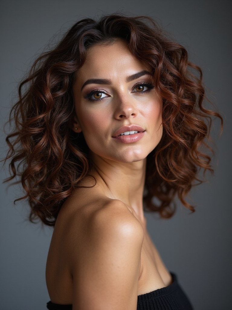 medium curls effortless shag style