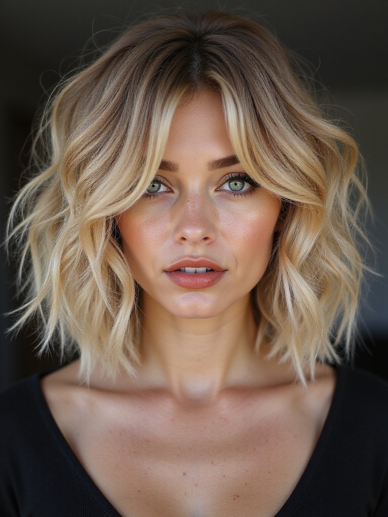messy shag with layers