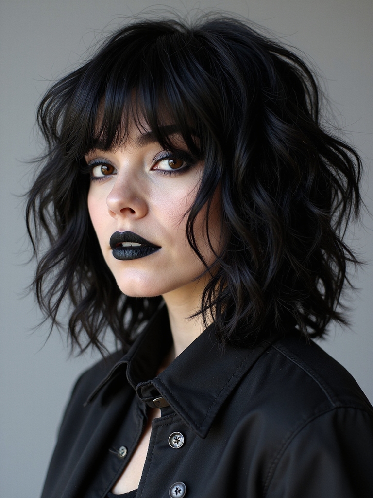 millennial emo inspired choppy layers