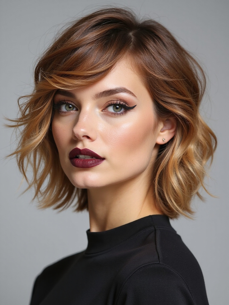 modern textured layered shag