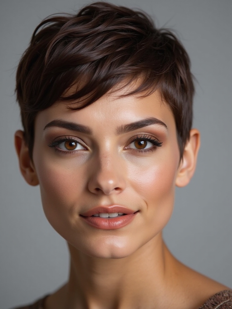 natural textured customizable pixie