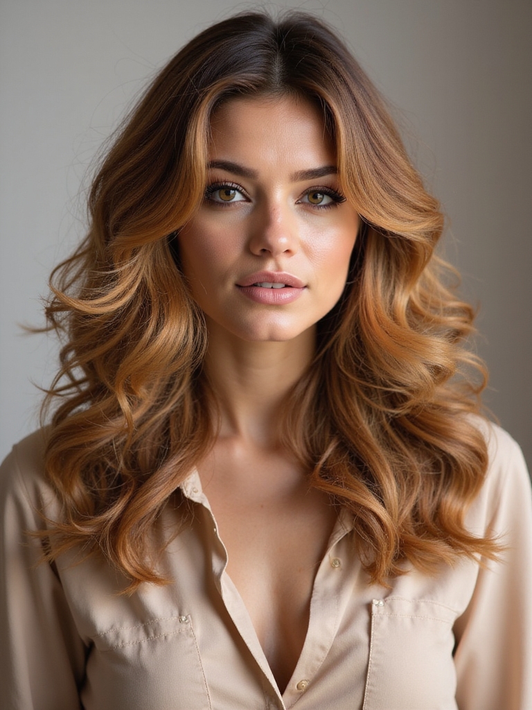 natural tousled layered wave movement