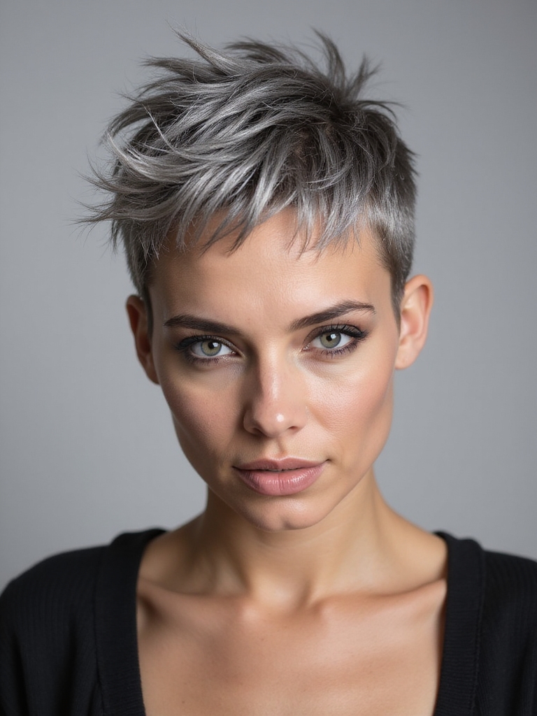 own your edgy spiky pixie