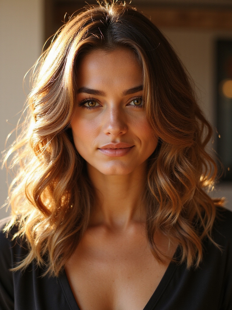 perfectly styled wavy layers