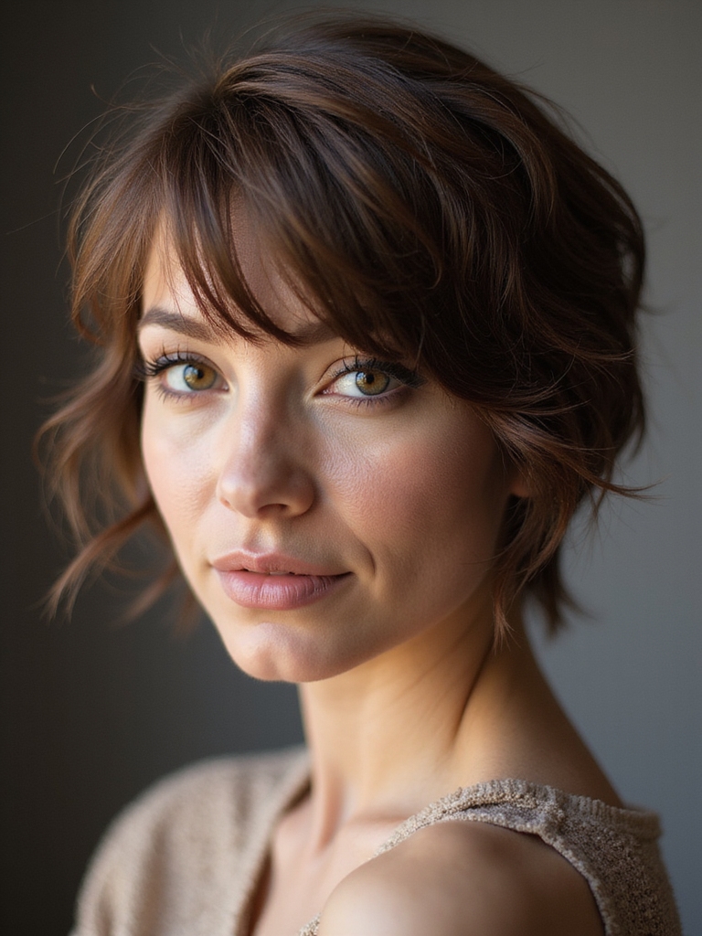 pixie bob with delicate bangs