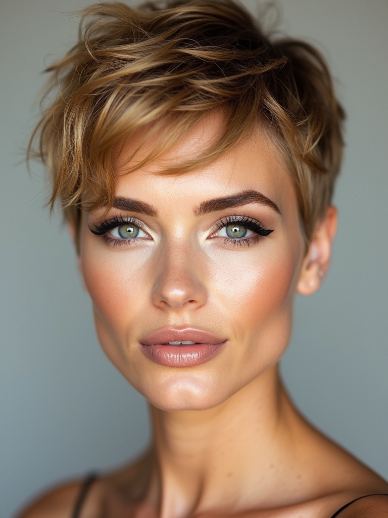 pixie cut tailored to face