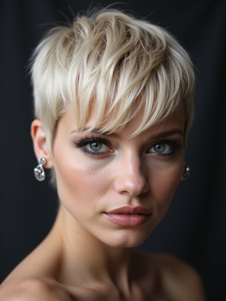 pixie cut with bangs