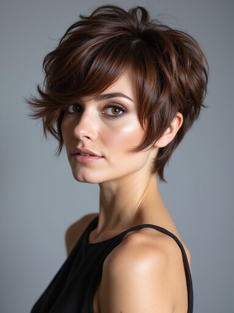 pixie shag textured voluminous crown