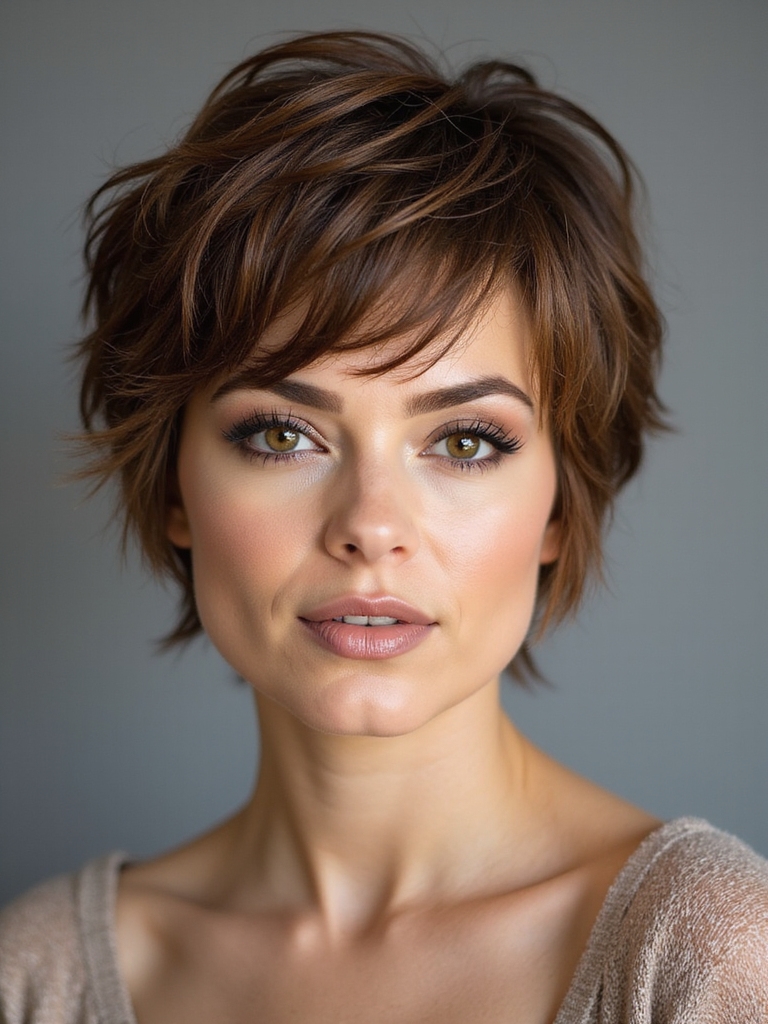 pixie shag with bangs