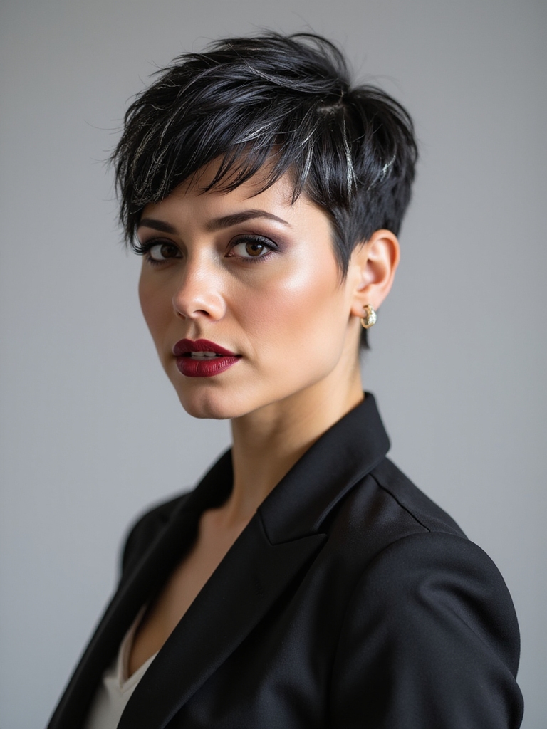 polished adaptable spiky pixie