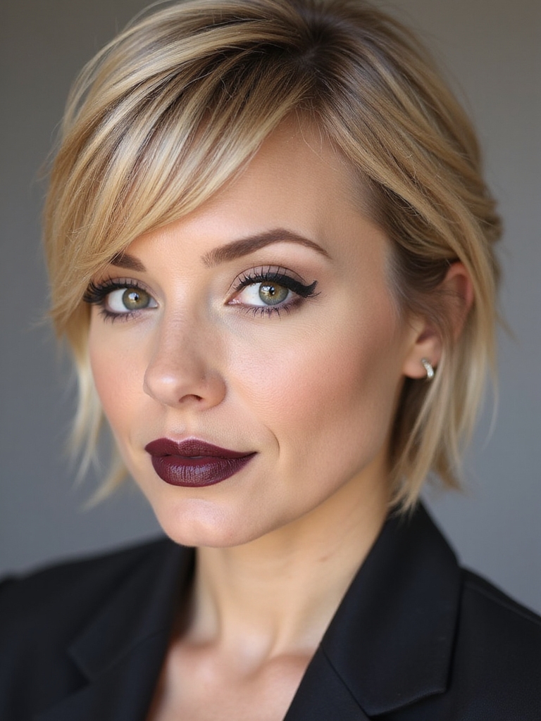 polished long pixie styling