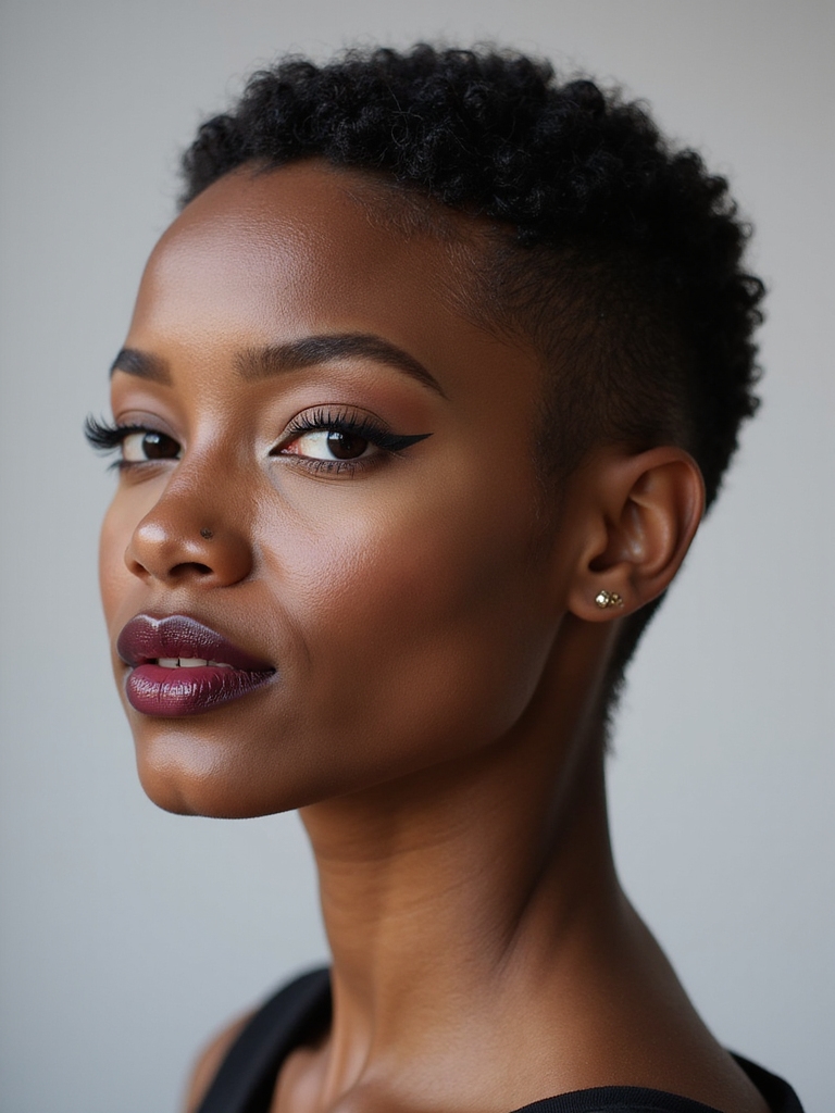 polished natural textured pixie