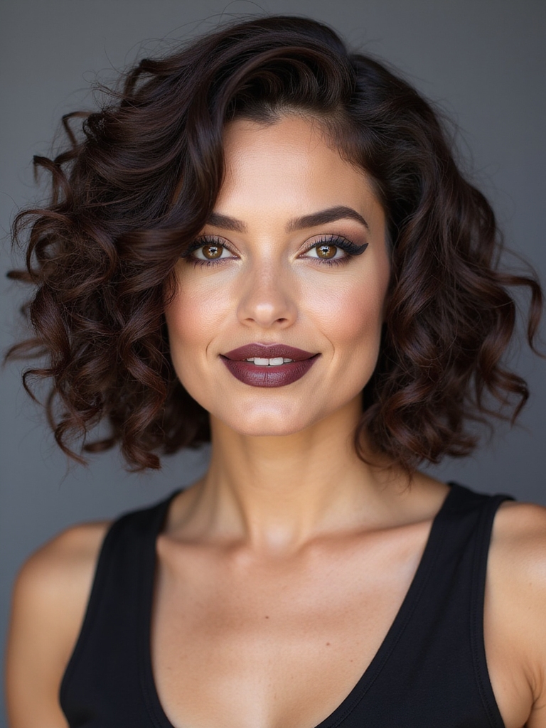 precision blunt bob curls