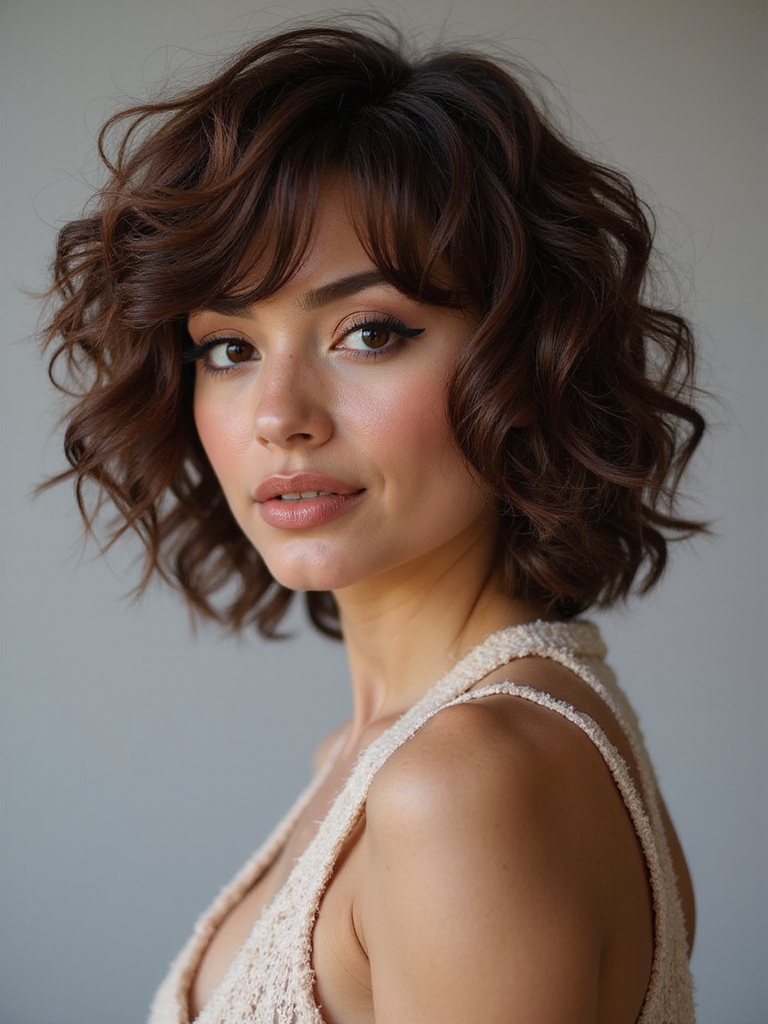 razor cut layered textured styling