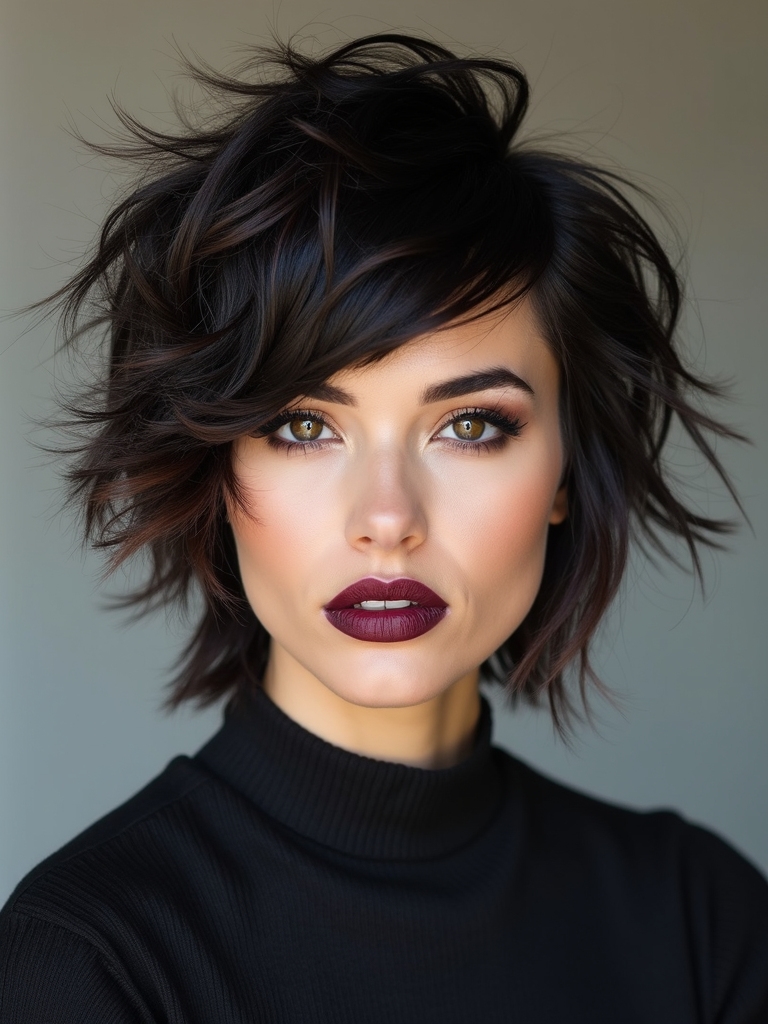 razor sharp textured shag haircut