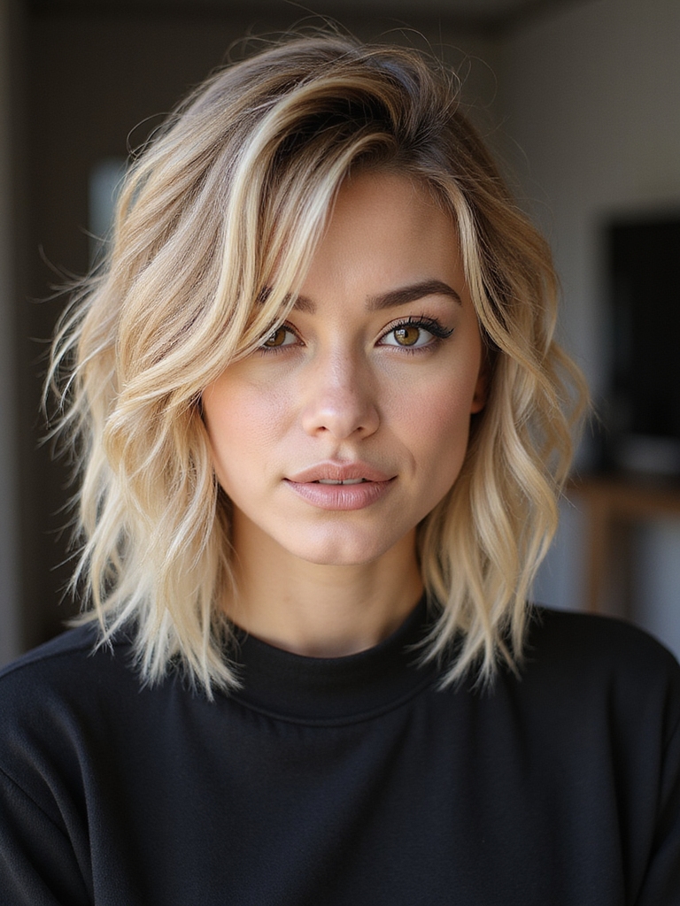 refined layered mullet balance