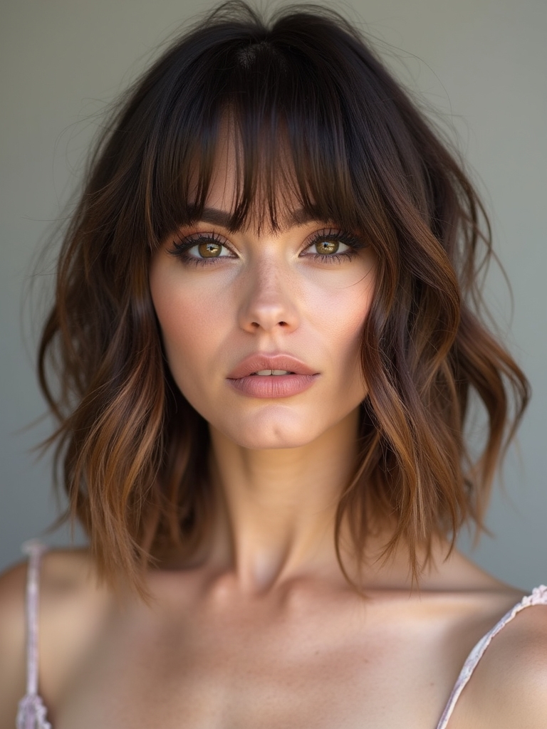 round brushed texturized undone lob