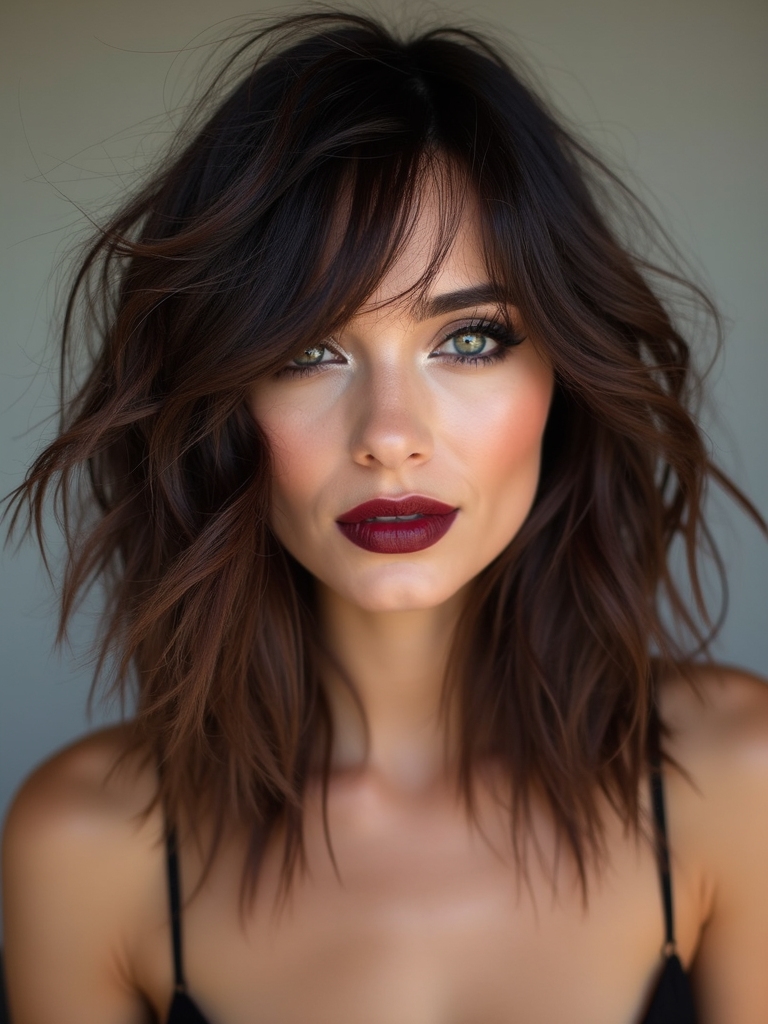 seasonal styled shaggy layers