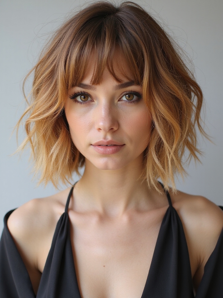 shag bob textured rebellious revival