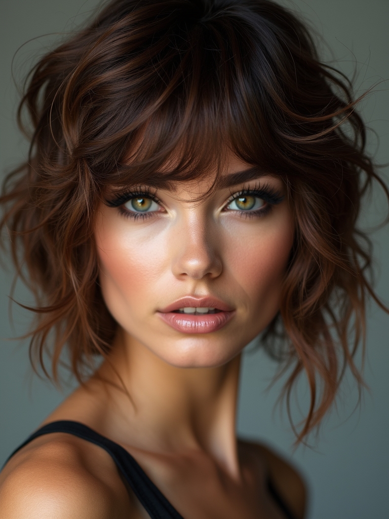 shag haircut with bangs