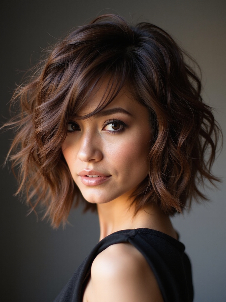 shaggy bob adds volume