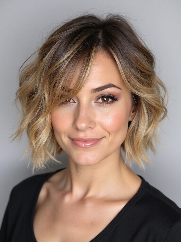 shaggy bob adds volume