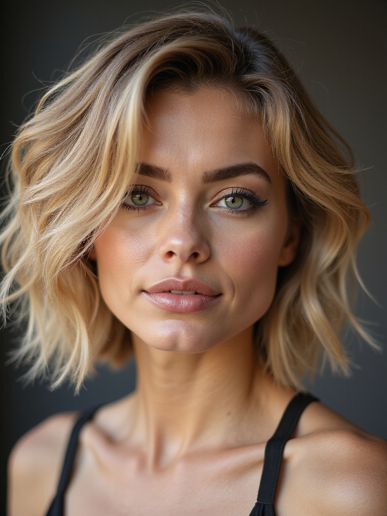 shaggy bob for fine hair