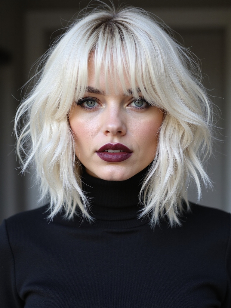 shaggy bob with texture