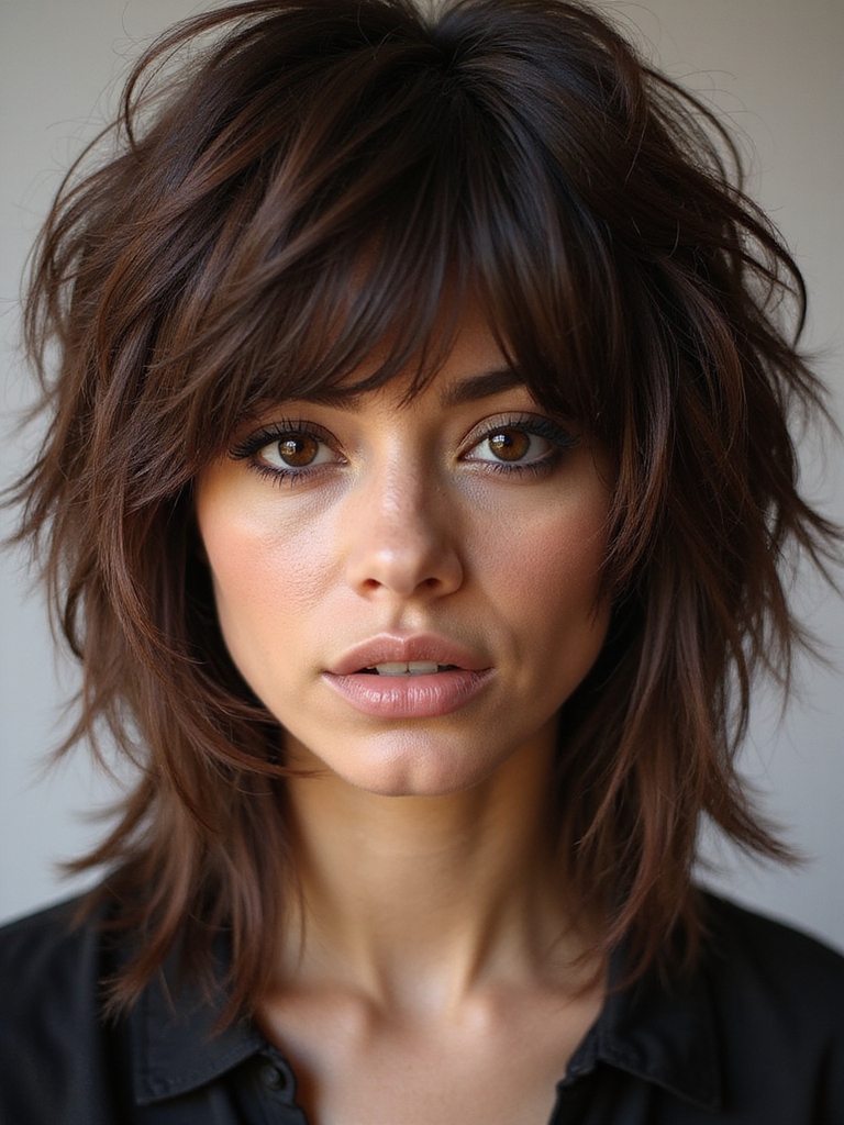 shaggy layers soften angular features