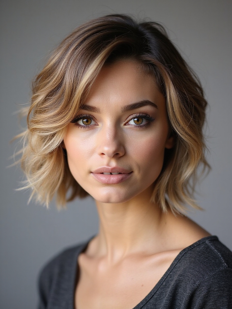 shaggy short hair slimming